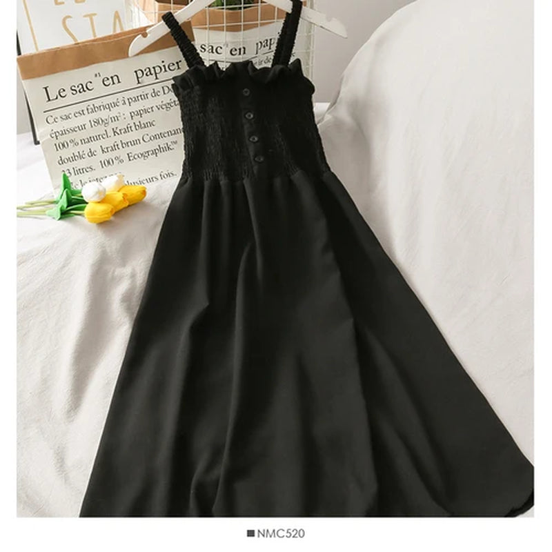 Effortlessly Chic Sleeveless Summer Dress for Women - Off Shoulder Spaghetti Strap, Soft & Breathable, Perfect for Any Occasion