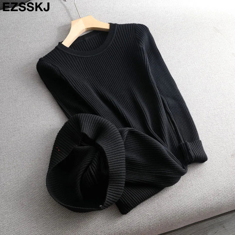 Cozy Chic: Women's Long Sleeve O-Neck Bodycon Sweater Dress for Autumn & Winter