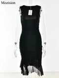 Chic Backless Ruffle Midi Dress - Perfect for Summer Parties & Nights Out!