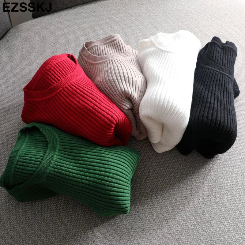 Cozy Chic: Women's Long Sleeve O-Neck Bodycon Sweater Dress for Autumn & Winter