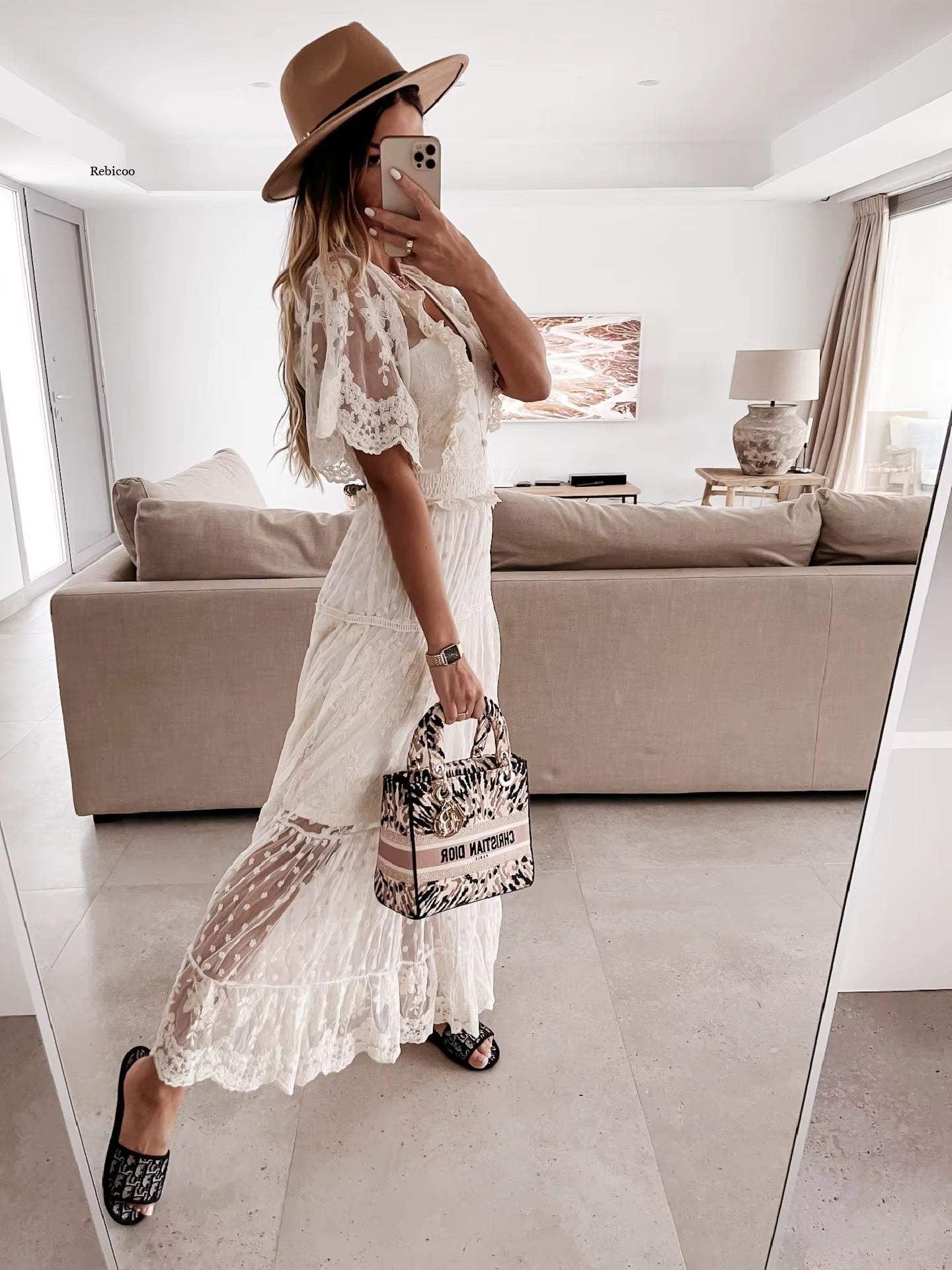 Elegant V-Neck A-Line Midi Dress for Women - Summer Fashion Casual Short Sleeve Dress