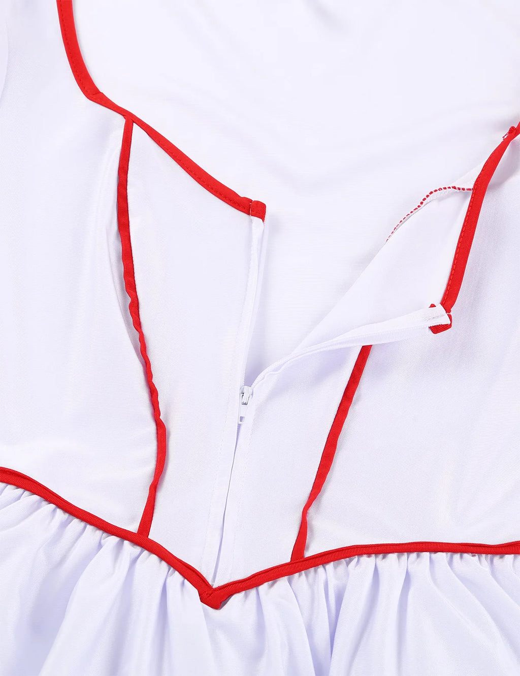 Naughty Nurse Cosplay Costume Set - 3Pcs Sweetheart Neckline Tutu Dress with Headband and Belt for Halloween Party