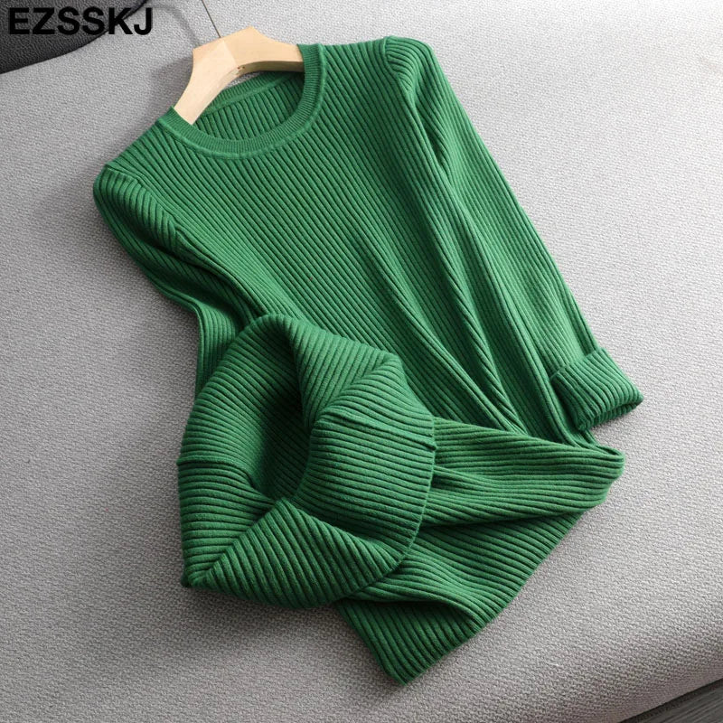 Cozy Chic: Women's Long Sleeve O-Neck Bodycon Sweater Dress for Autumn & Winter