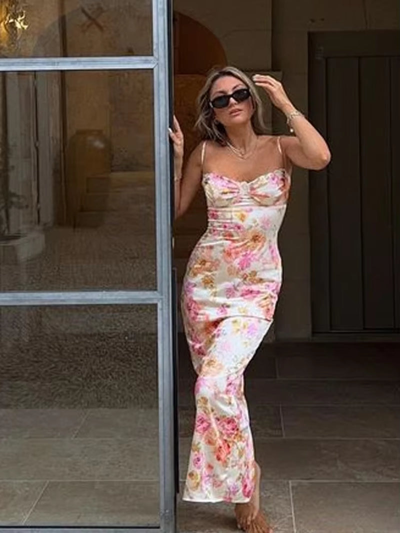 Elegant Floral Print Maxi Dress - Perfect for Summer Weddings & Parties 2023
