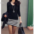 Chic Black Bodycon Mini Dress for Women - Stylish Long Sleeve Slim Fit in Multiple Sizes
