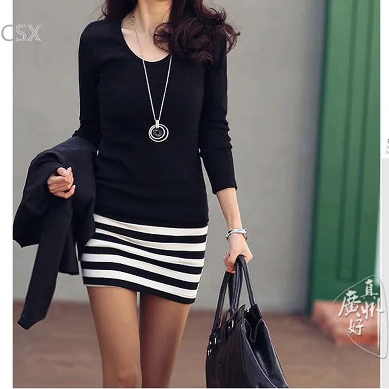 Chic Black Bodycon Mini Dress for Women - Stylish Long Sleeve Slim Fit in Multiple Sizes