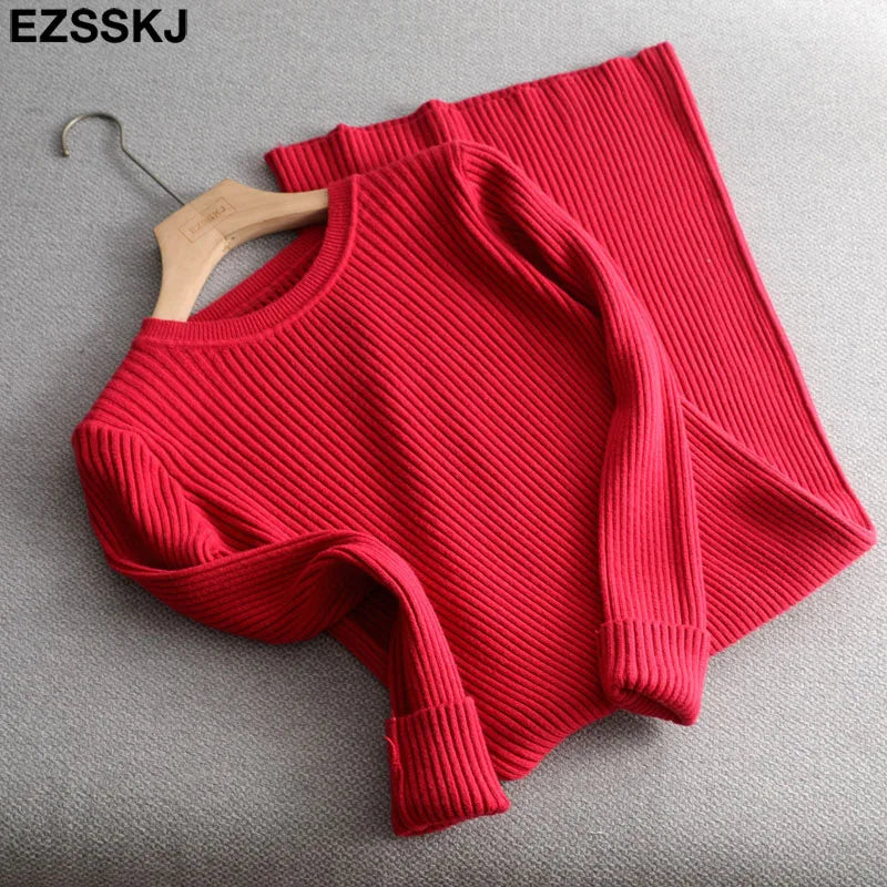 Cozy Chic: Women's Long Sleeve O-Neck Bodycon Sweater Dress for Autumn & Winter