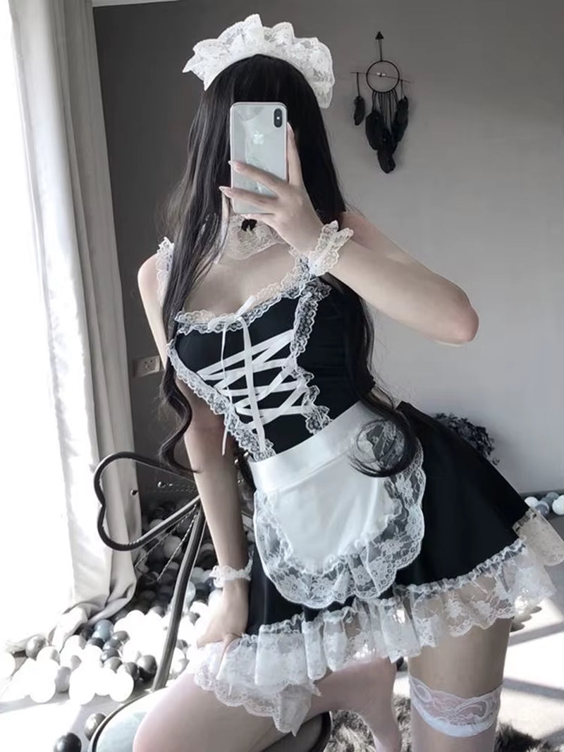 Charming Lolita Maid Dress - Sexy Christmas Cosplay Costume for Women