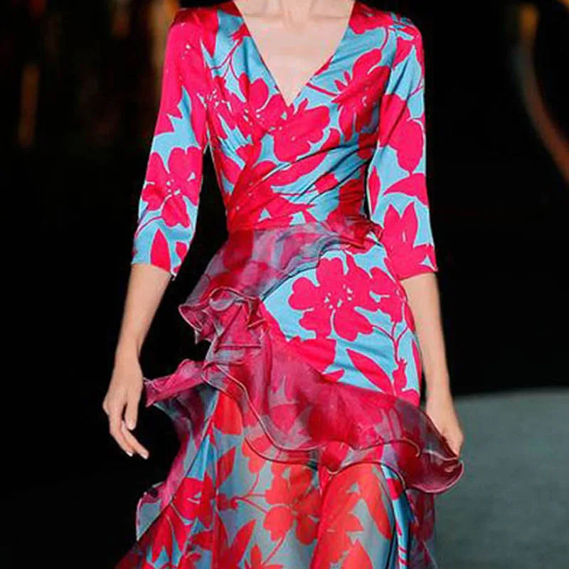 Chic Summer High Waist Button Dress for Women - Slim Fit Long Sleeve with Sashes