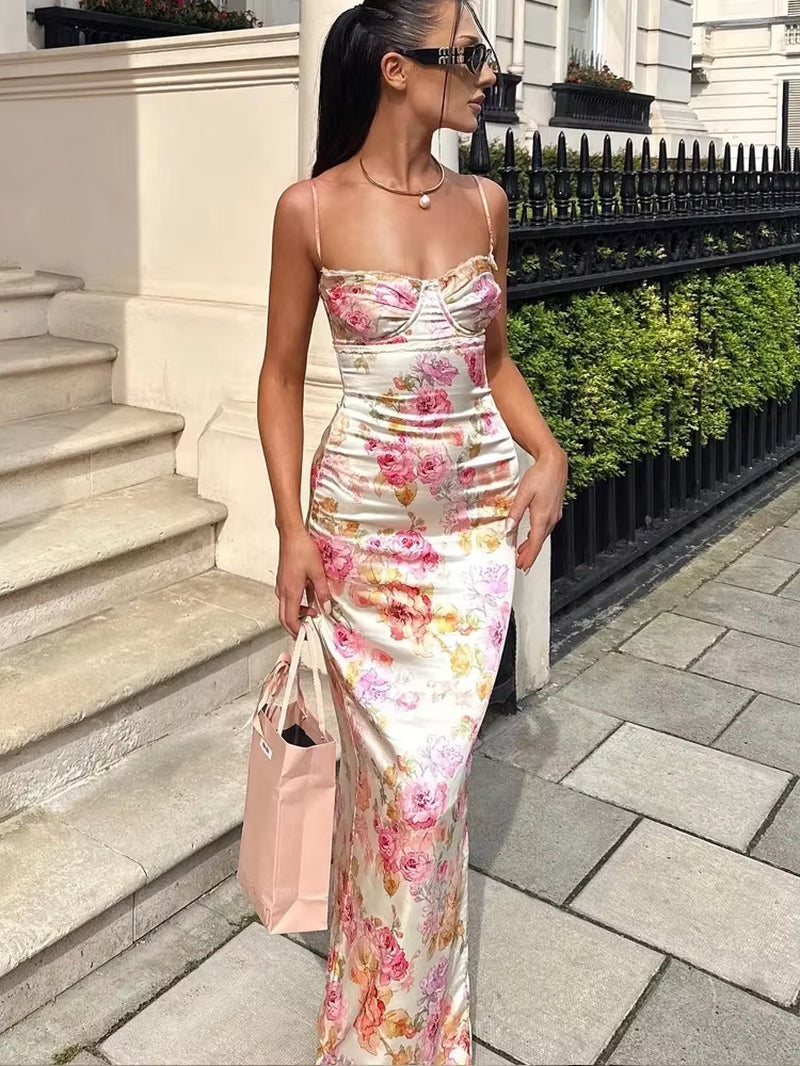 Elegant Floral Print Maxi Dress - Perfect for Summer Weddings & Parties 2023