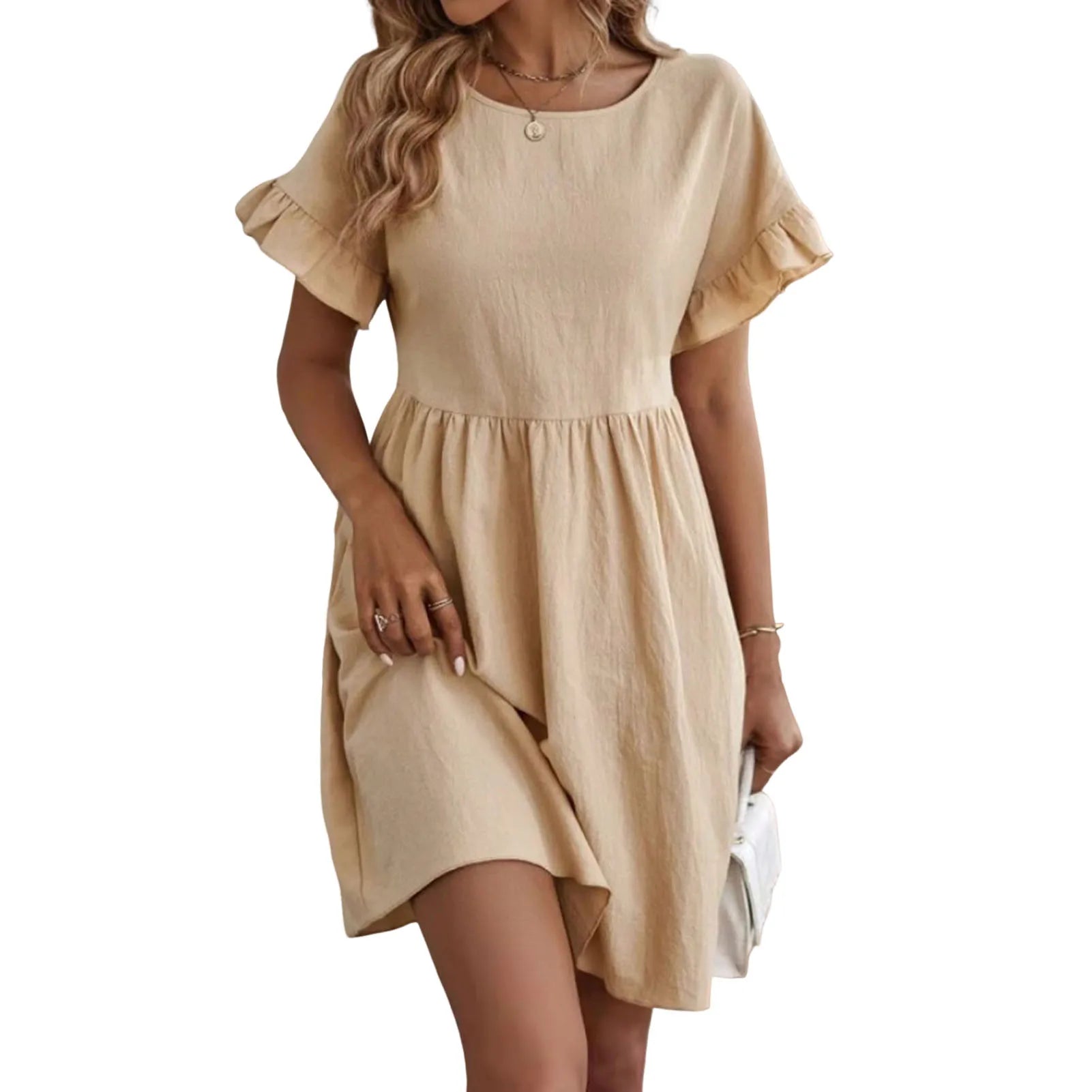 Chic & Breezy A-Line Midi Dress for Women - 2024 Summer Fashion Essential